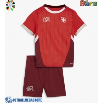 Fotballdrakt Barn Sveits Hjemmedraktsett EM 2024 Kortermet (+ Korte bukser)